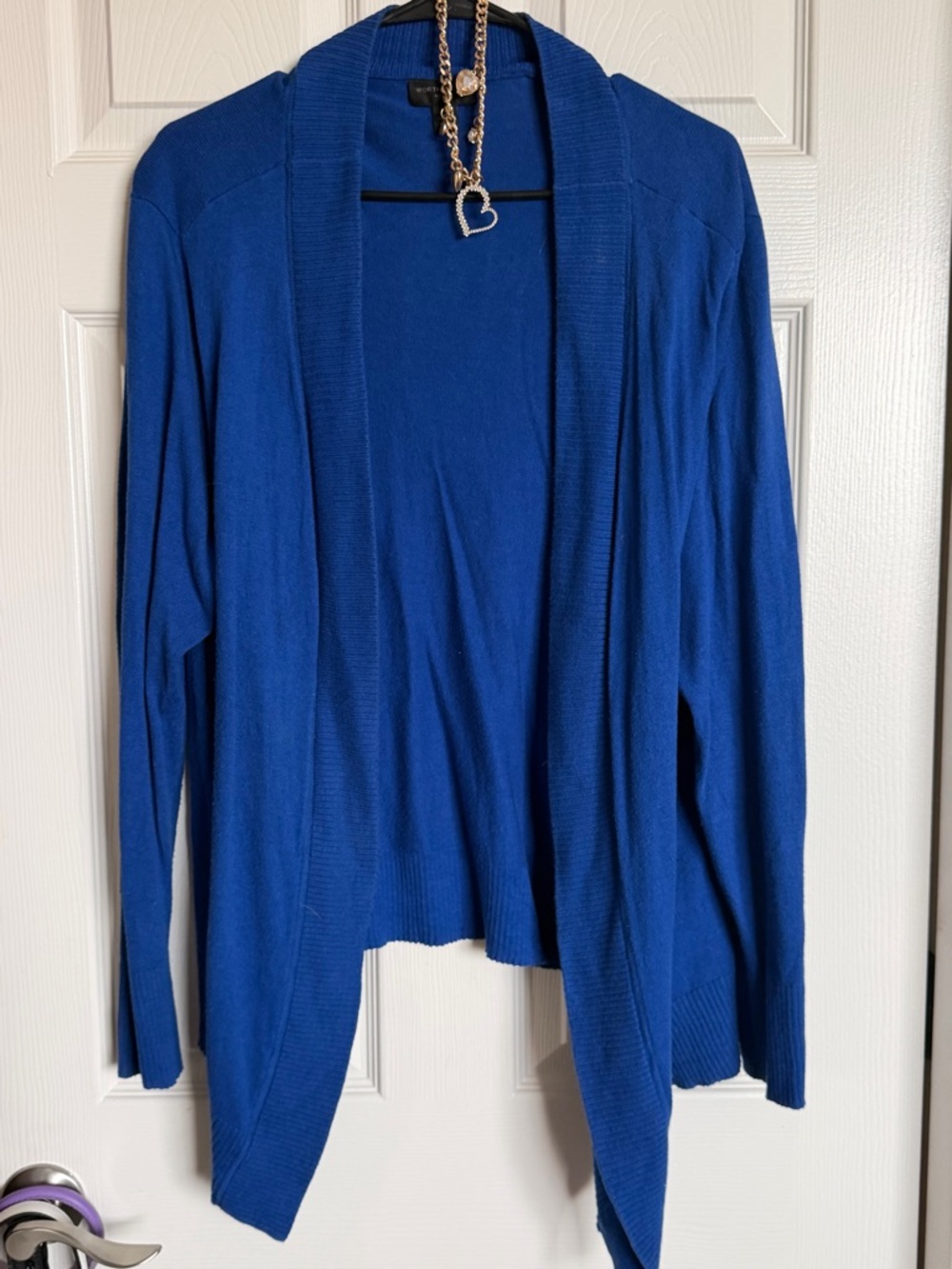Royal Blue Open Front Cardigan | Lightweight Layer